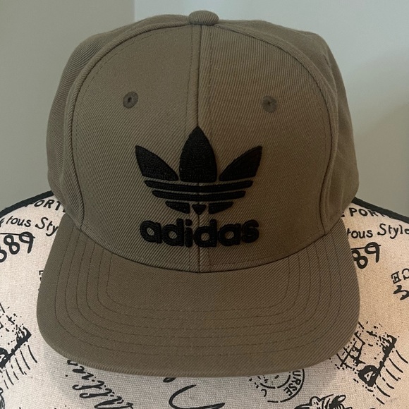 adidas Other - NWOT Adidas Army Green Hat | Never Worn | OS | Snap Back | Flat Brim
